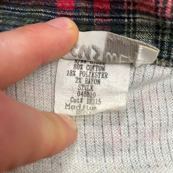 Focus Wear Vintage 90's Seersucker Textured Shirt Mens Medium Multi Plaid Cotton - Picture 4 of 12